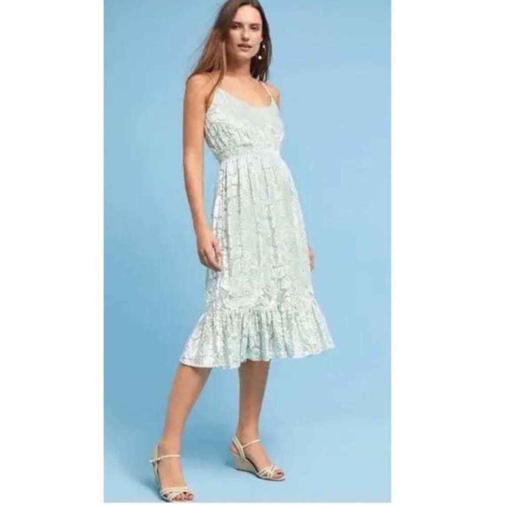 Hemant & Nandita Women's Seagrass Dress Mint Green Size Small